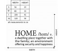 Home Definition Quotes Wall  Art Stickers